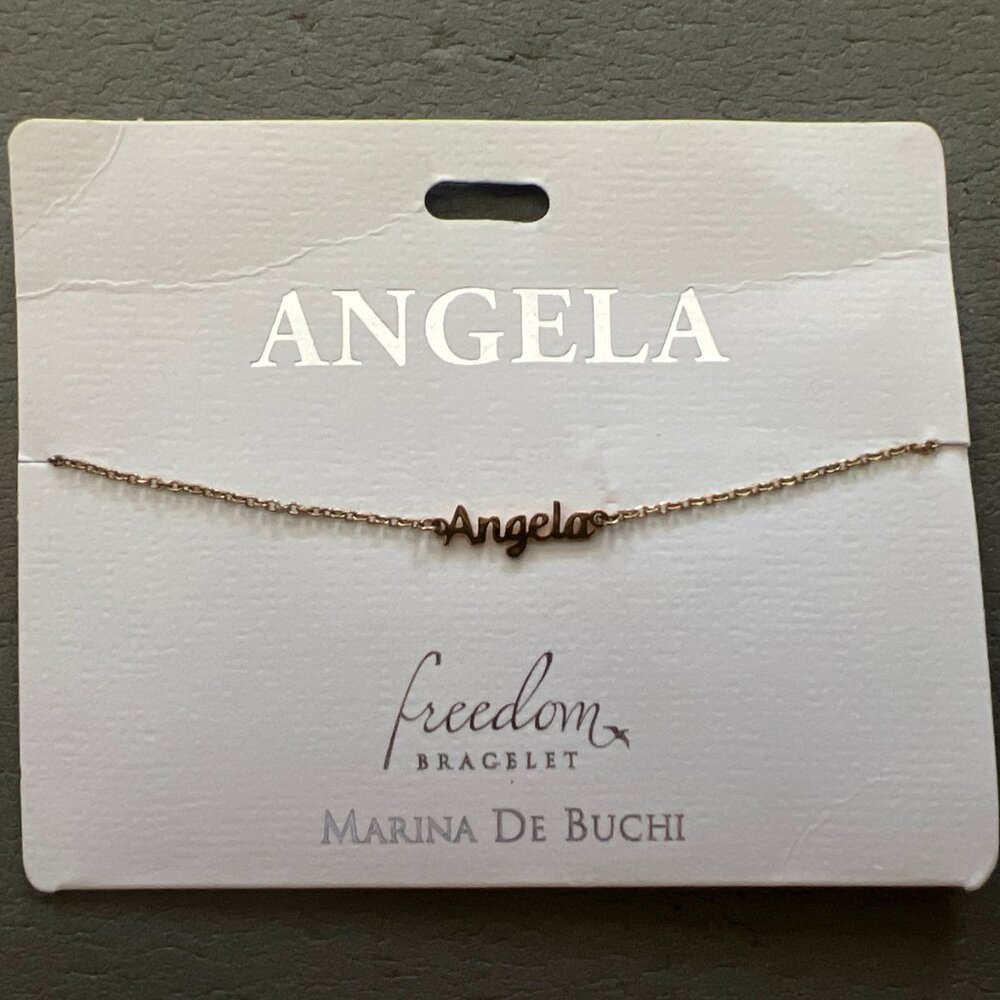 New Marina De Buchi ANGELA Personalized Luxr Gold Freedom Bracelet